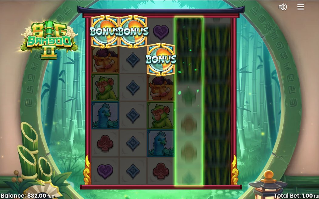 Mystery Bamboo Symbole nach vier Upgrades im Low Symbol Meter